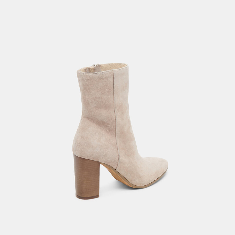 suzy stiefeletten aus taupefarbenem wildleder