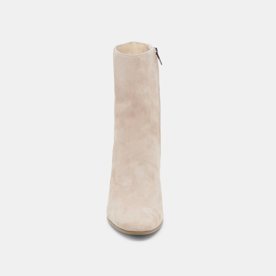 suzy stiefeletten aus taupefarbenem wildleder