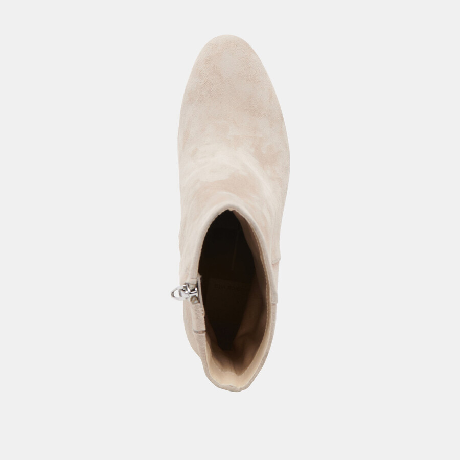 suzy stiefeletten aus taupefarbenem wildleder