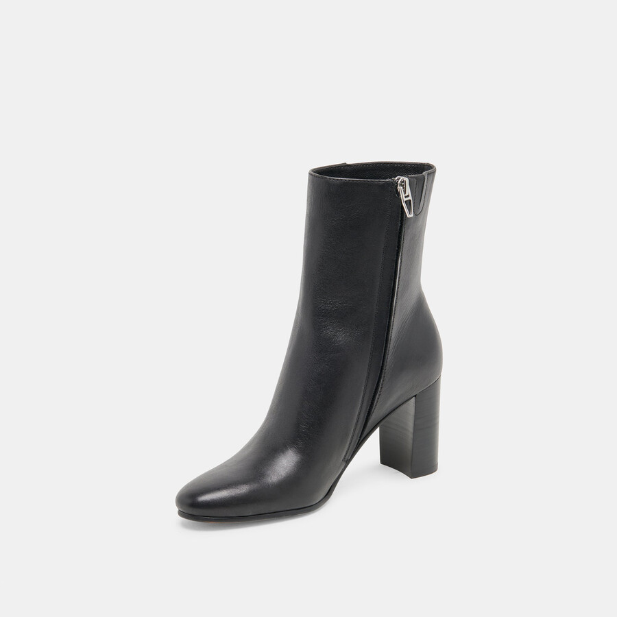 suzy stiefeletten aus schwarzem leder
