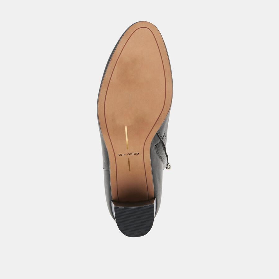 suzy stiefeletten aus schwarzem leder
