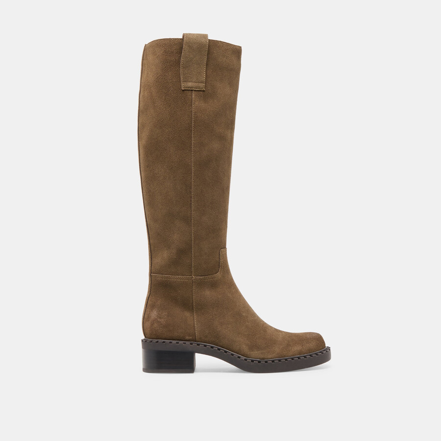 glory h2o stiefel mit weitem schaft olivgrünes wildleder