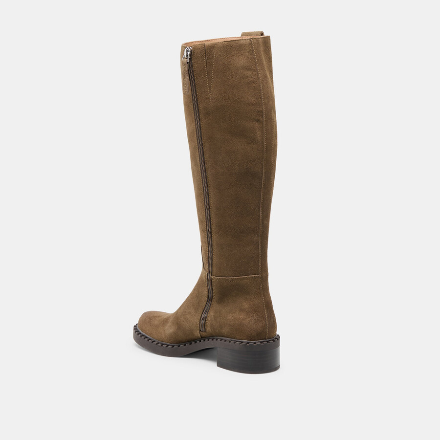 glory h2o stiefel mit weitem schaft olivgrünes wildleder