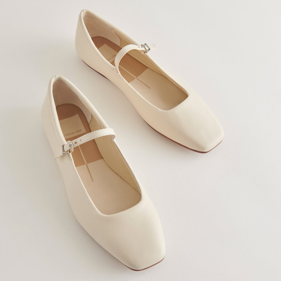 reyes weite ballerinas elfenbeinleder