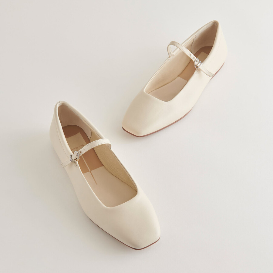 reyes weite ballerinas elfenbeinleder