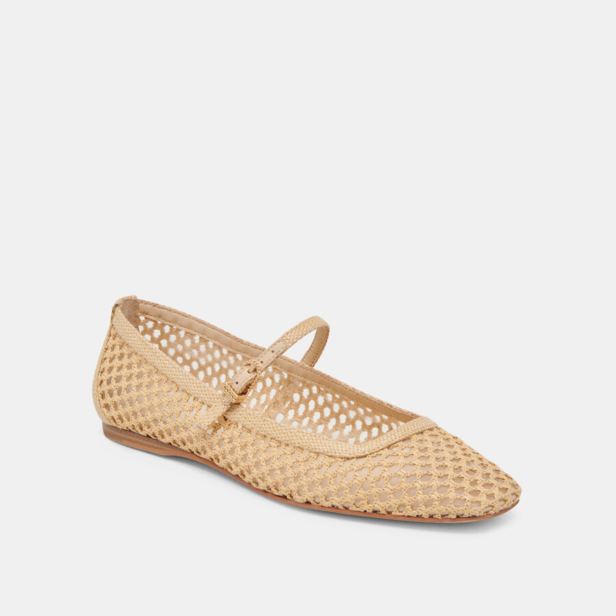 reyes weite ballerinas hell natur gewebtes raffia