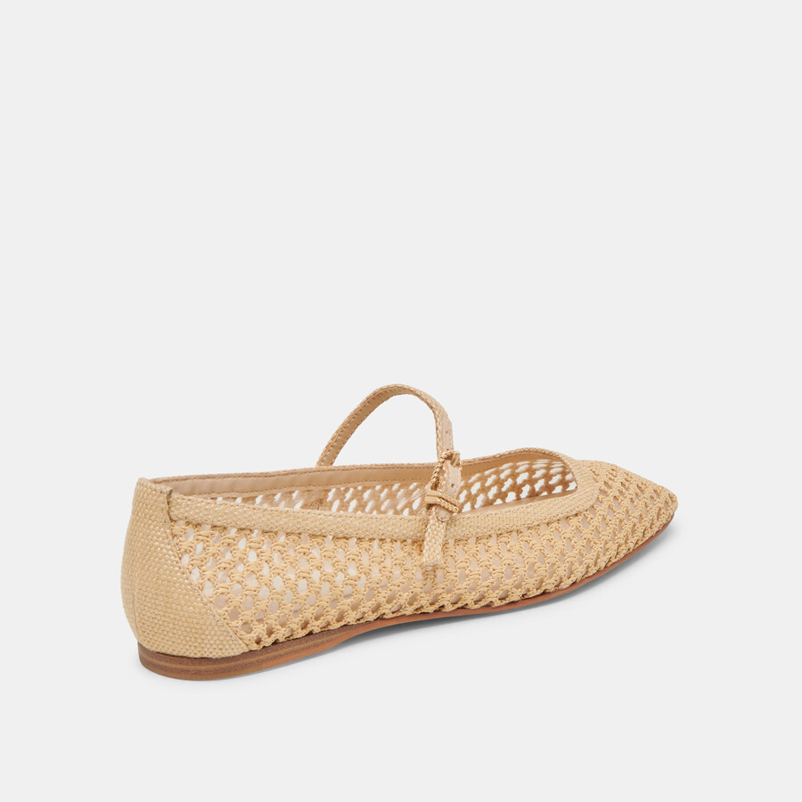 reyes weite ballerinas hell natur gewebtes raffia