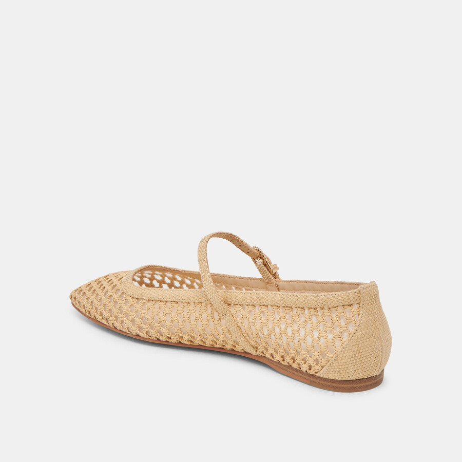 reyes weite ballerinas hell natur gewebtes raffia