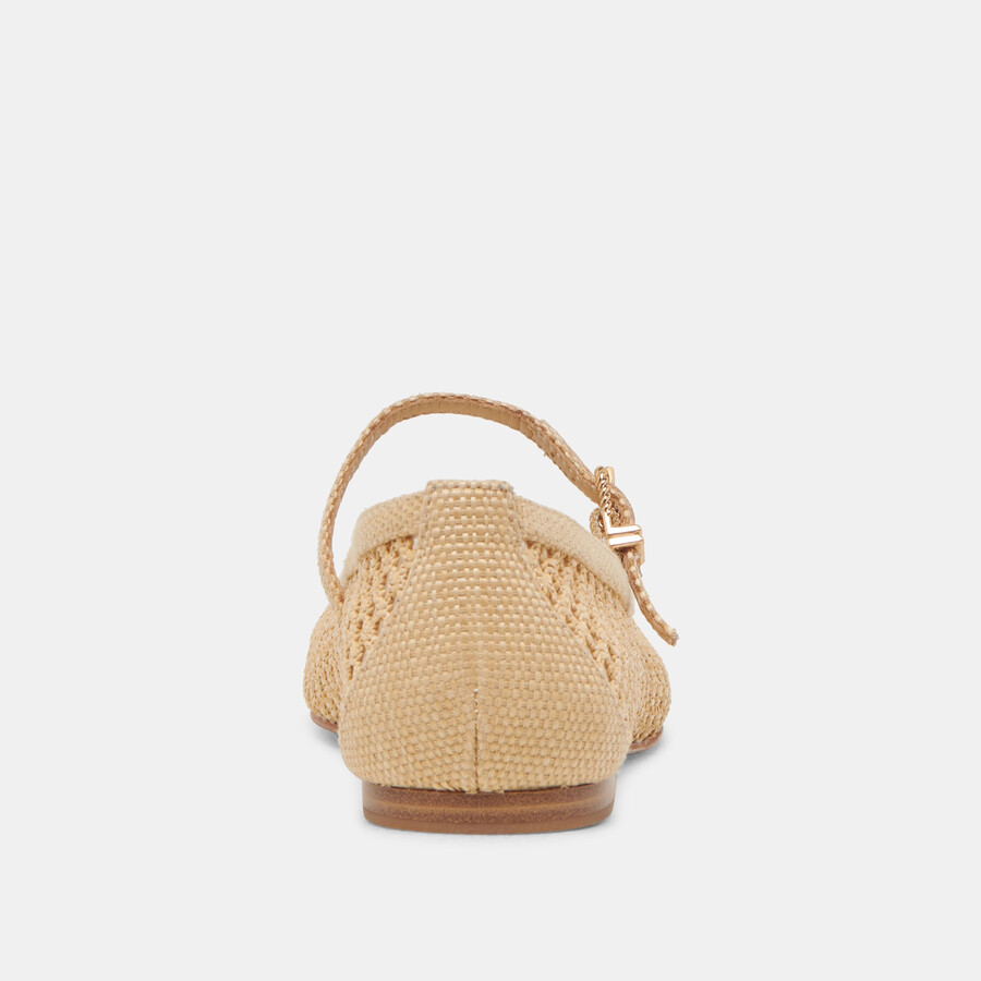 reyes weite ballerinas hell natur gewebtes raffia