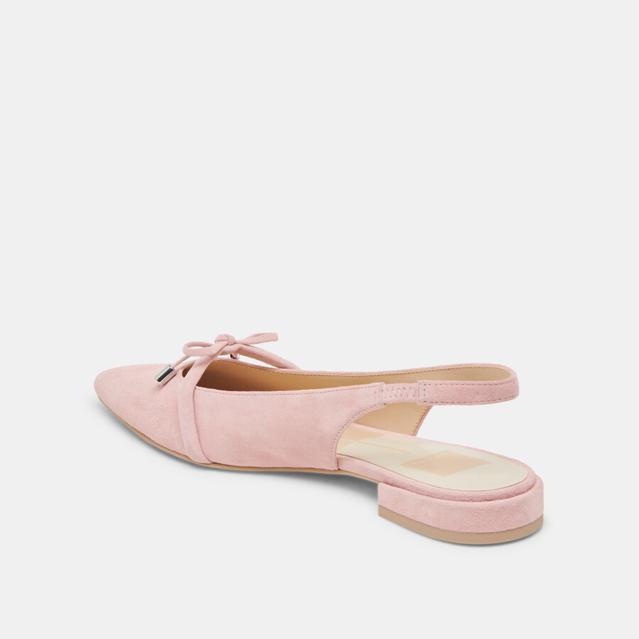 payge flats aus zartrosa wildleder
