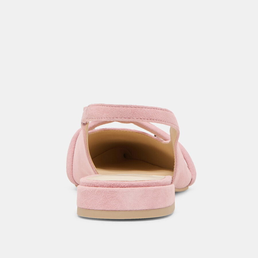 payge flats aus zartrosa wildleder