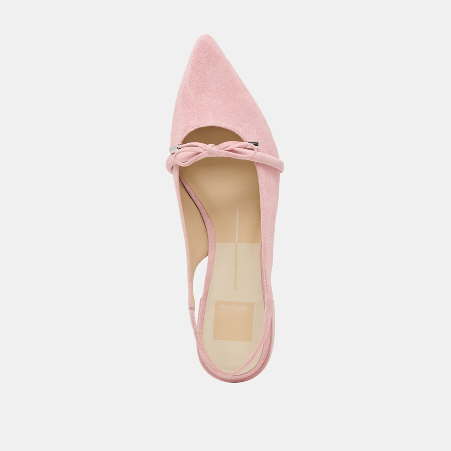 payge flats aus zartrosa wildleder