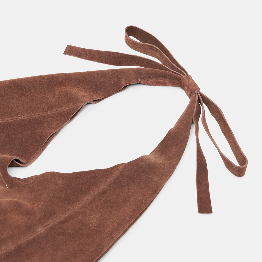 marie tote schokoladenbraunes wildleder