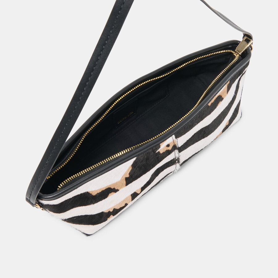 savaii schultertasche aus zebra-kalbsleder