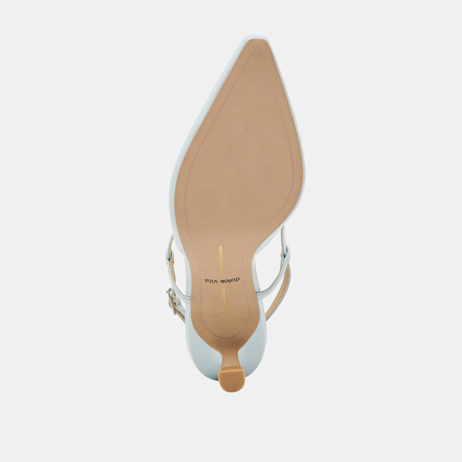 odela heels aus eisblauem leder