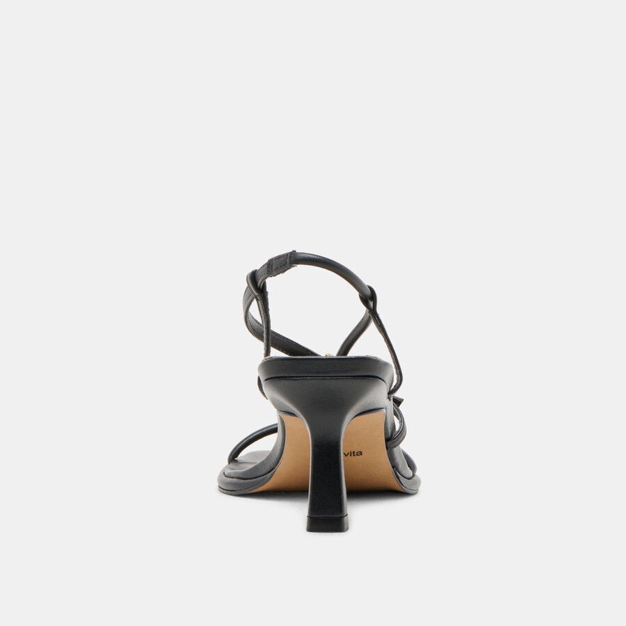 mylee heels aus schwarzem leder