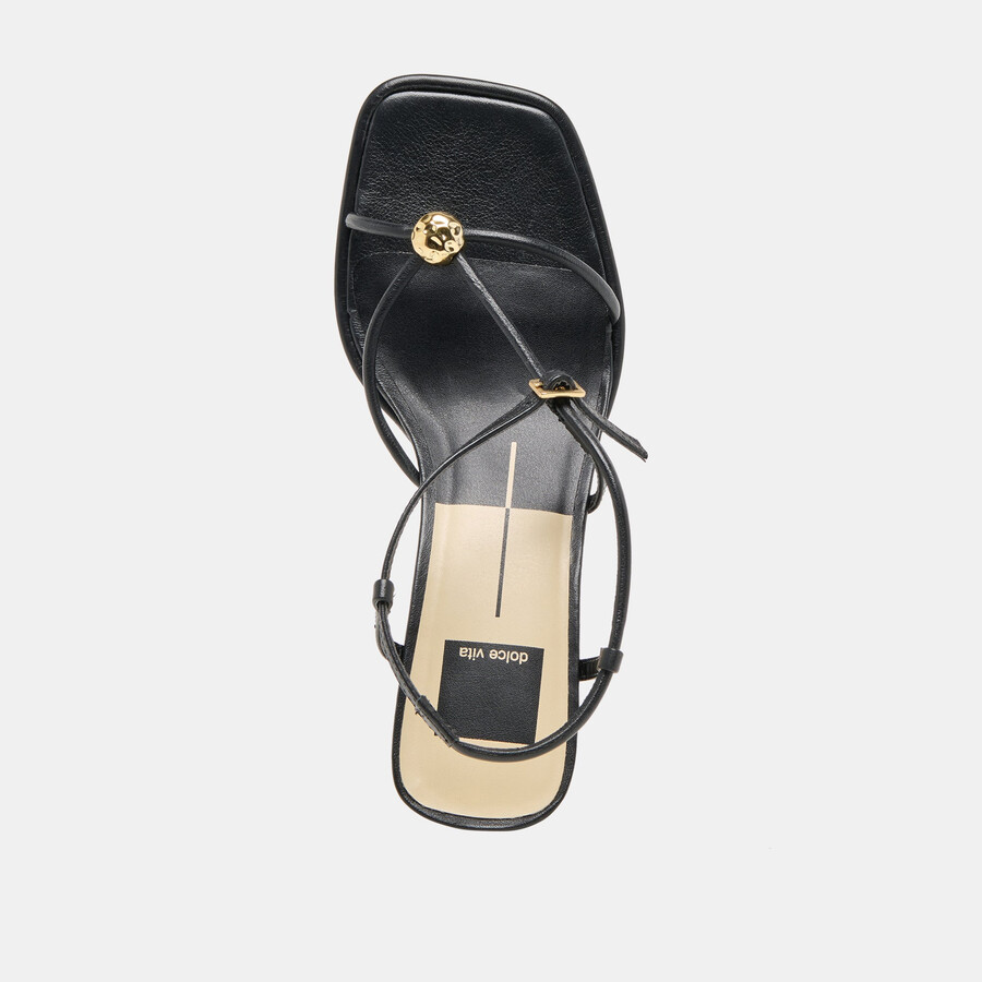 mylee heels aus schwarzem leder