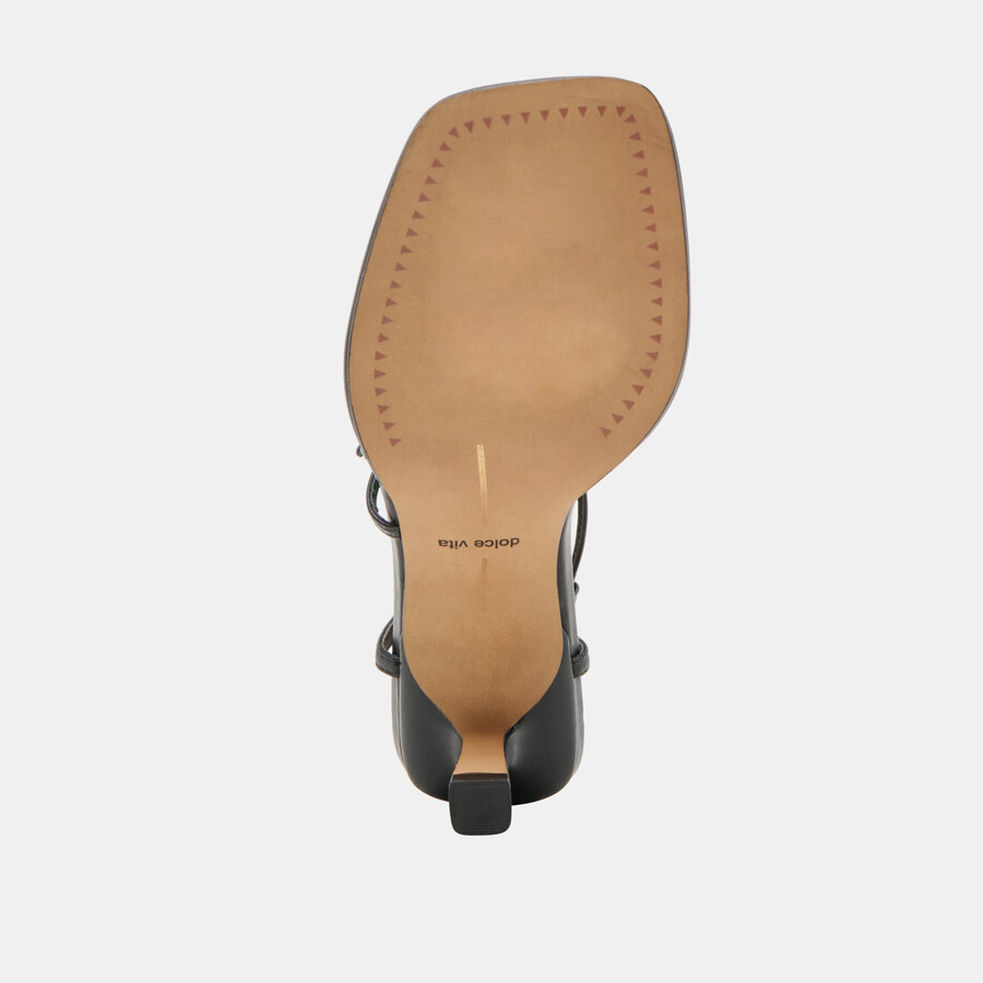 mylee heels aus schwarzem leder