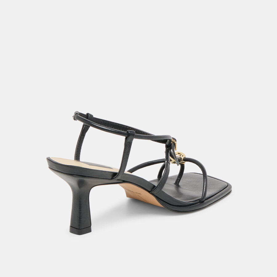 mylee heels aus schwarzem leder