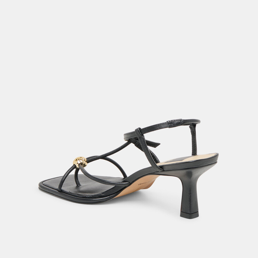 mylee heels aus schwarzem leder