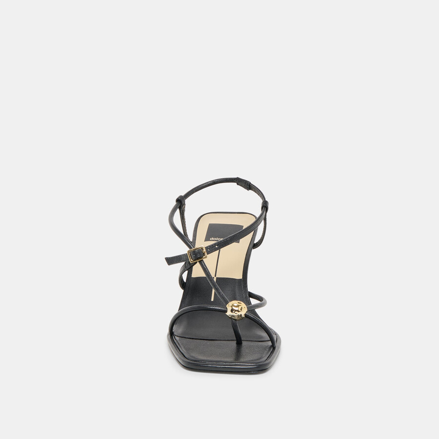 mylee heels aus schwarzem leder
