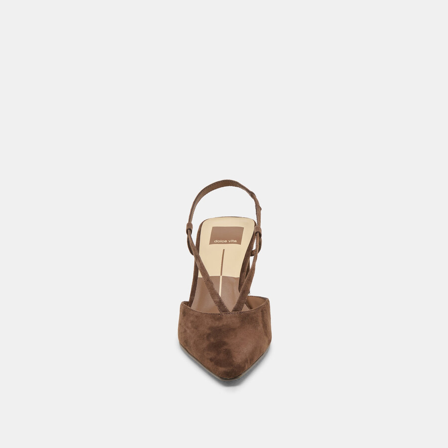 ginay heels dunkelbraunes wildleder