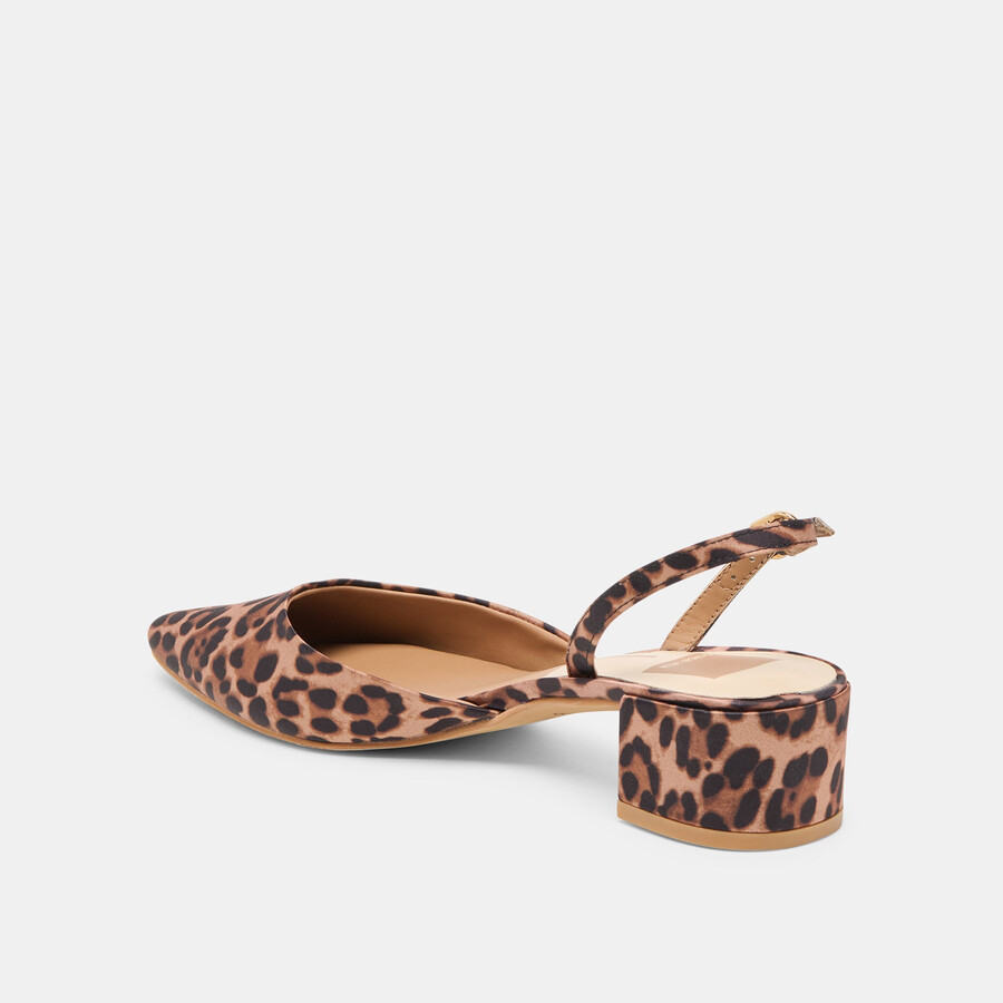 carel heels in dunkelleoparden-satin