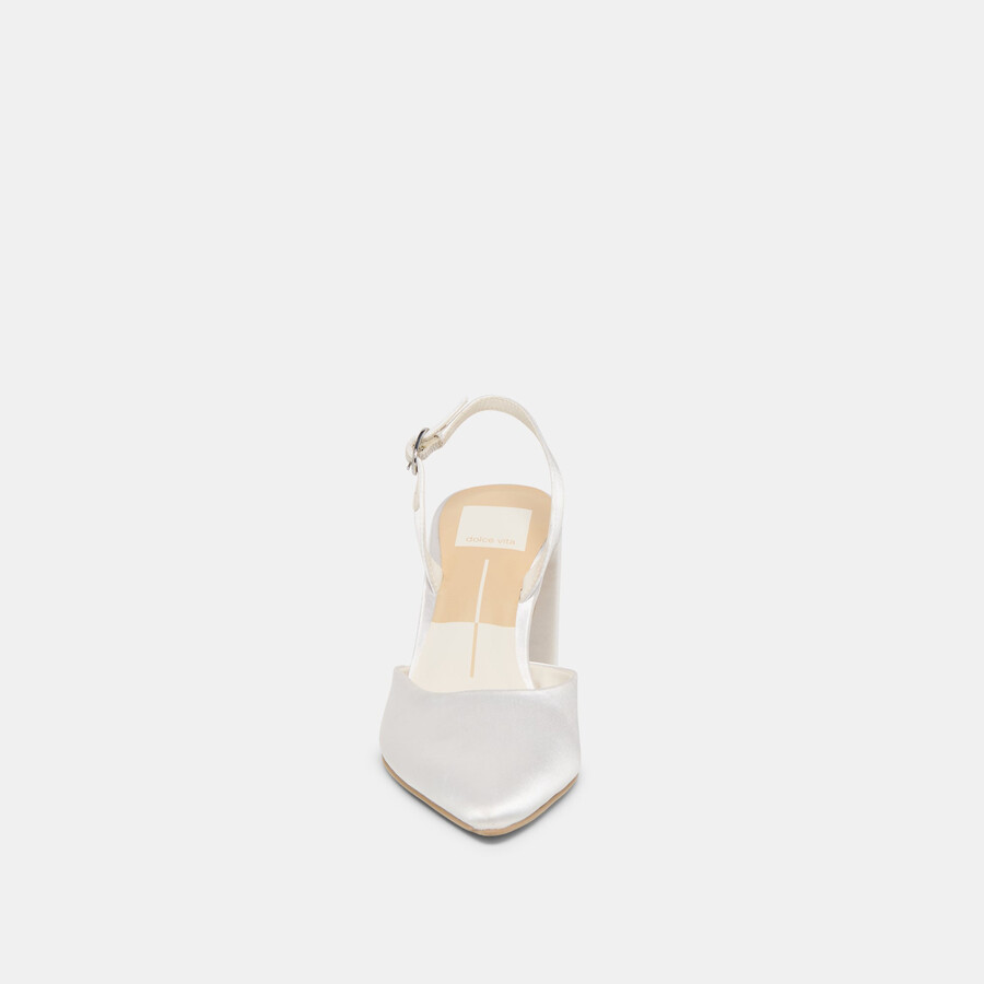 carel high heels aus echtem weißen satin