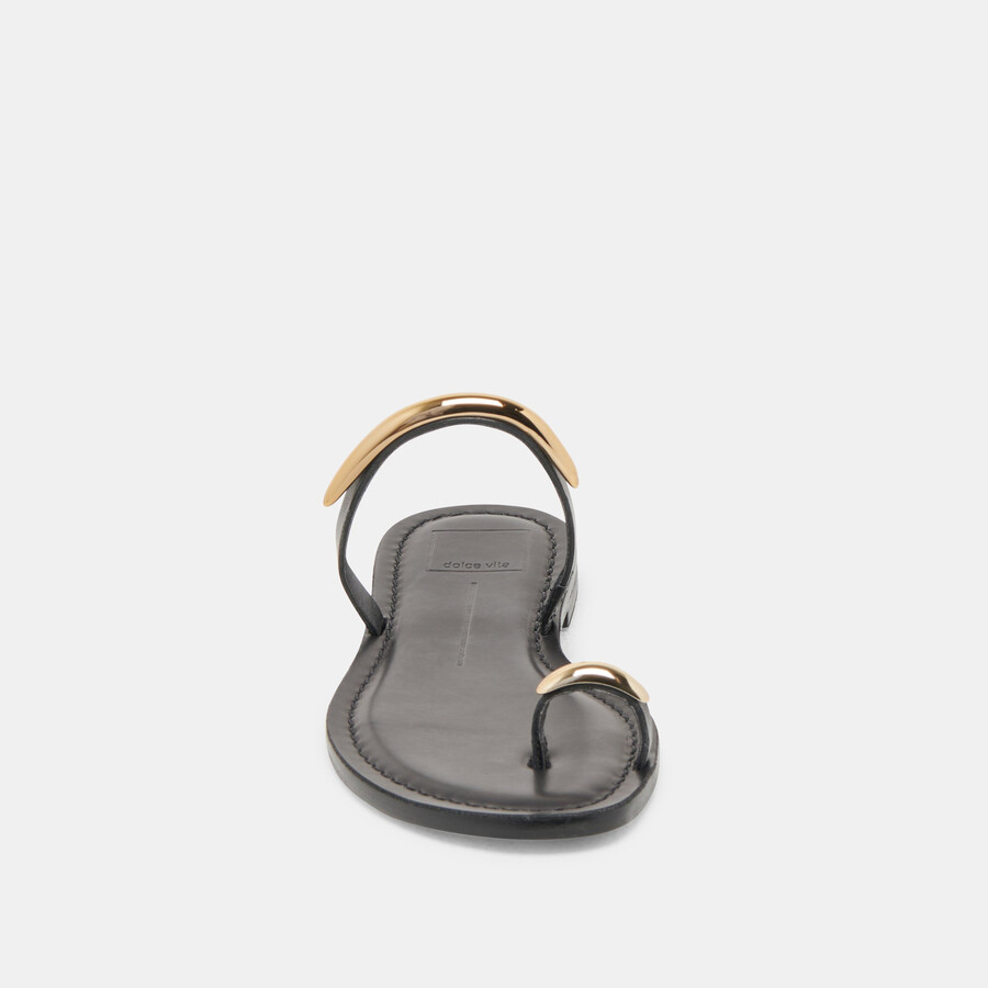 wink sandalen weit schwarz leder