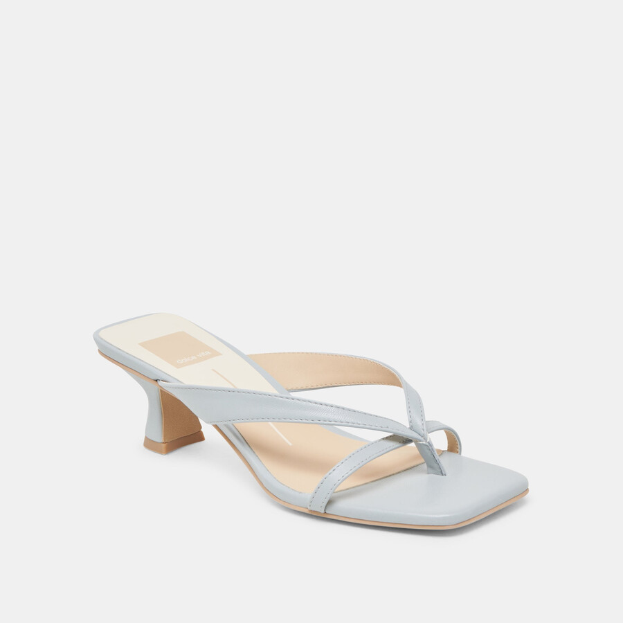 brevel wide heels hellblaues leder