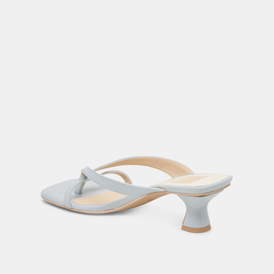 brevel wide heels hellblaues leder