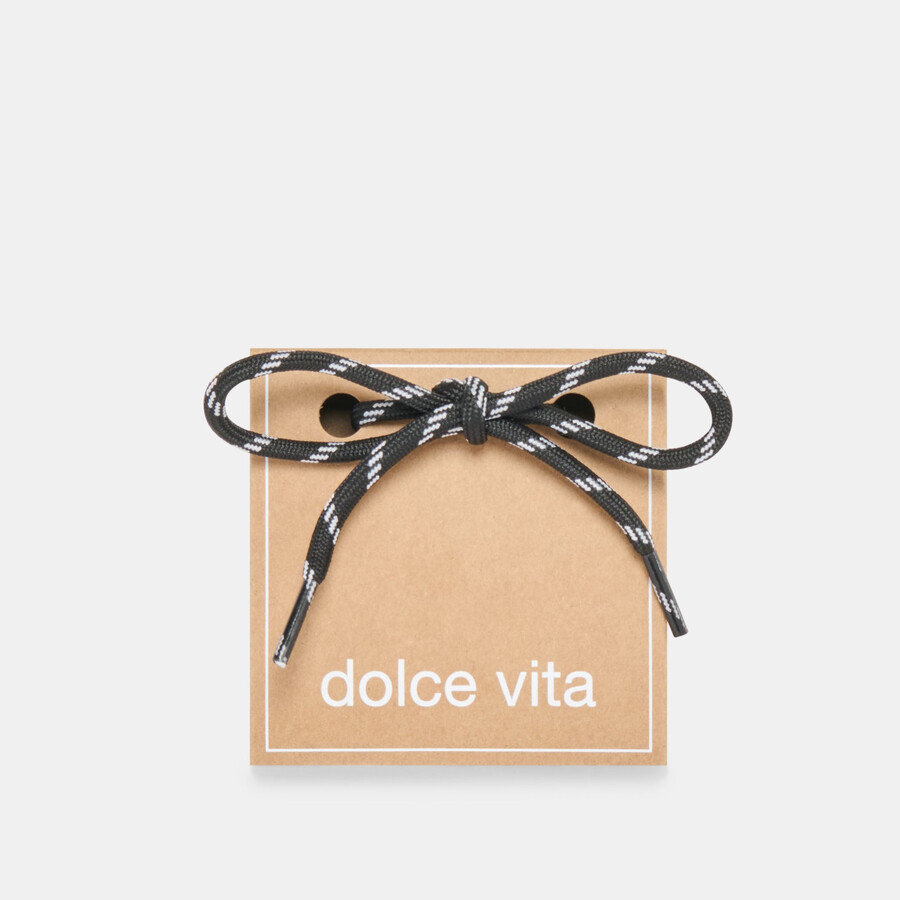 tick mark cord lace schwarz multi
