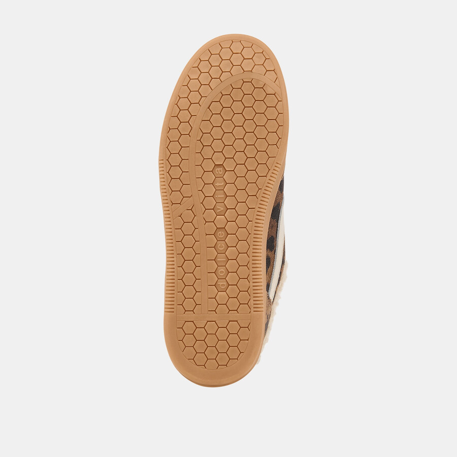 notice slide plush sneakers braunes wildleder mit leopardenmuster