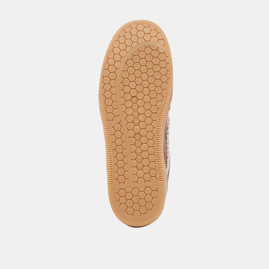 notice stitch sneakers cognac croco-geprägtes leder