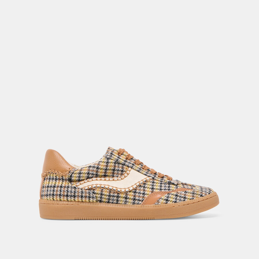 notice stitch sneakers gelb karierter tweed