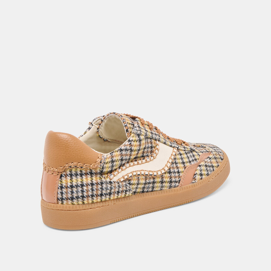 notice stitch sneakers gelb karierter tweed