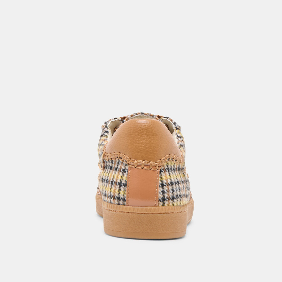 notice stitch sneakers gelb karierter tweed