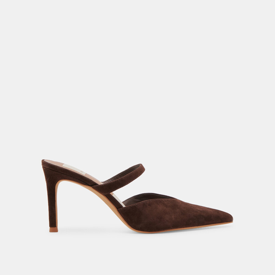 kanika heels dunkelbraunes wildleder
