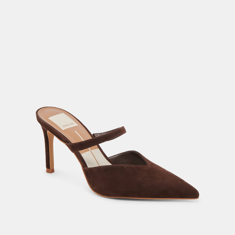 kanika heels dunkelbraunes wildleder