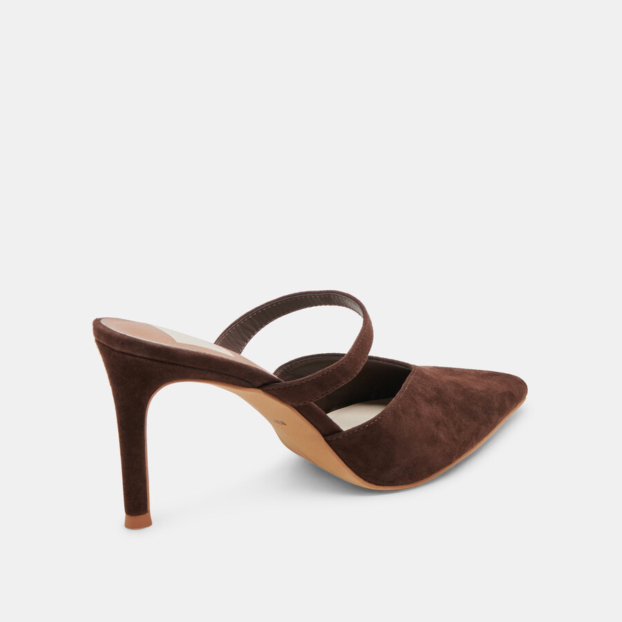 kanika heels dunkelbraunes wildleder