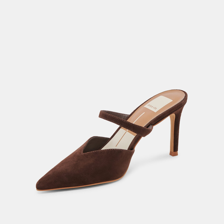 kanika heels dunkelbraunes wildleder