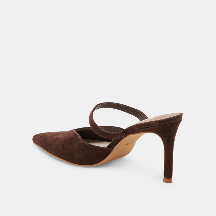 kanika heels dunkelbraunes wildleder
