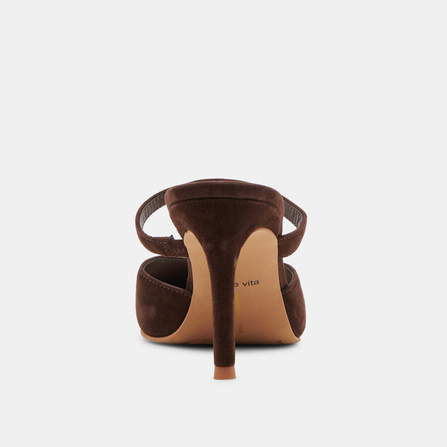 kanika heels dunkelbraunes wildleder